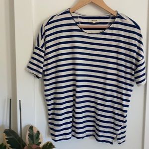NWOT madewell navy striped shirt S